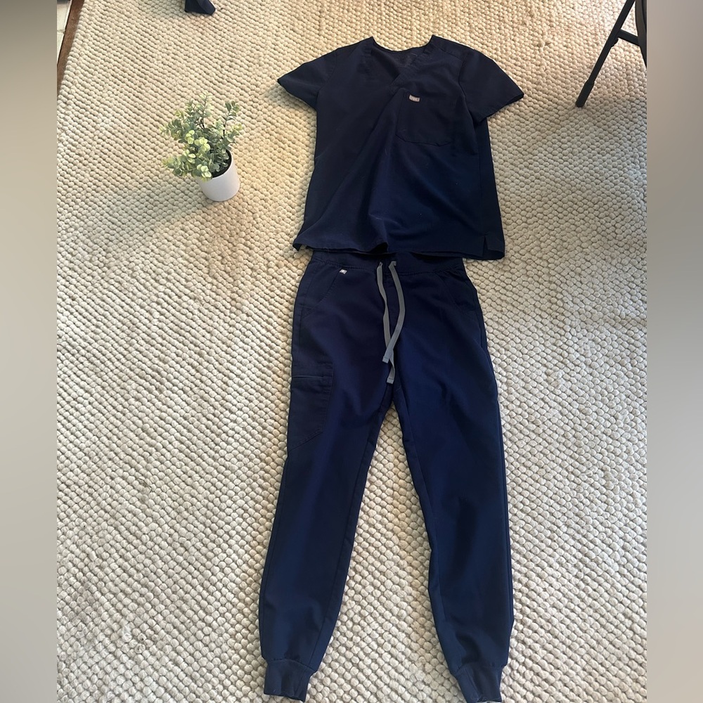 Navy blue figs scrubs